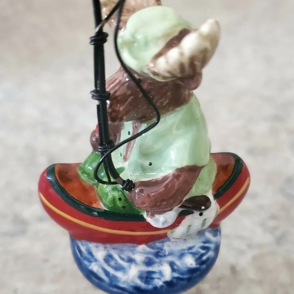 Ceramic fishing Moose wine stopper vintage. Alcohol cork hand painted - Picture 5 of 6